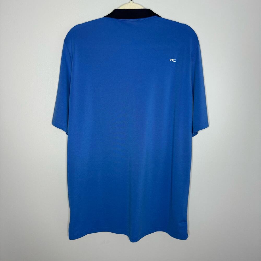 Kjus Men's Sami Polo Shirt Short Sleeve Golf Performance Blue Small - Picture 6 of 8